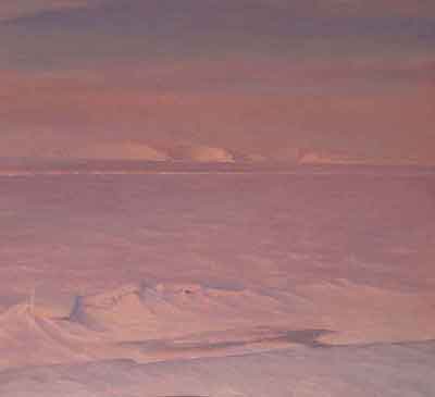 Three weeks before sunrise Antarctica antarctic Painting by David Rosenthal