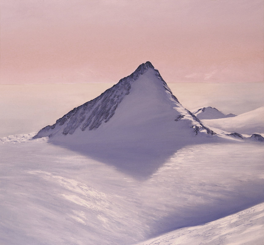 Antarctic Painting Pyramid Peak, antarctica painting by David Rosenthal