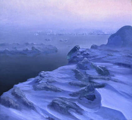 Arctic Painting Emerald Ice by David Rosenthal Painter