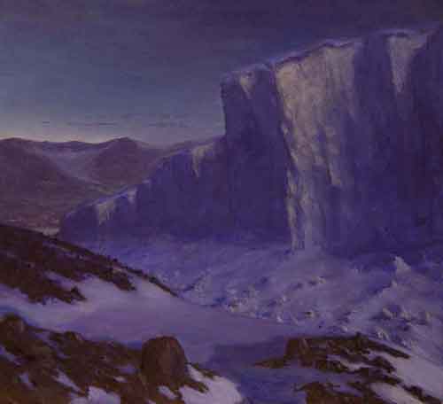 Canada Glacier in Moonlight Dry Valleys Antarctica Painting