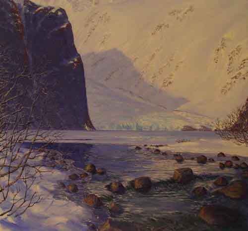 Saddlebag Alaska Glacier Painting by David Rosenthal 